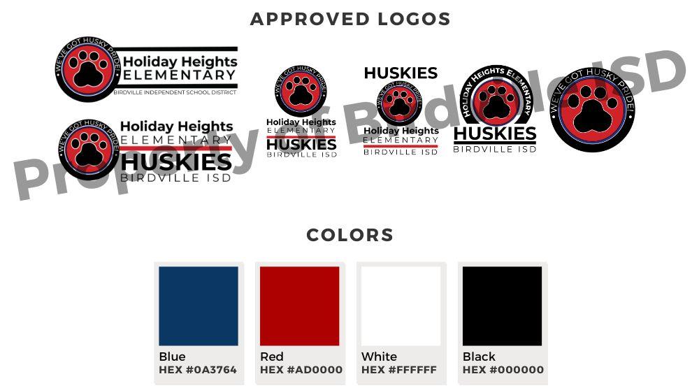 Birdville ISD logos and approved colors. Contact district for logos and details. 
